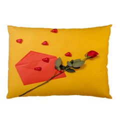 Valentine Day Heart Flower Gift Pillow Case by artworkshop