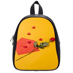 Valentine Day Heart Flower Gift School Bag (small) by artworkshop