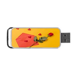 Valentine Day Heart Flower Gift Portable Usb Flash (two Sides) by artworkshop