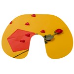 Valentine Day Heart Flower Gift Travel Neck Pillow Front