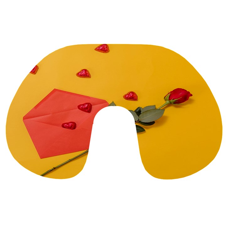 Valentine Day Heart Flower Gift Travel Neck Pillow