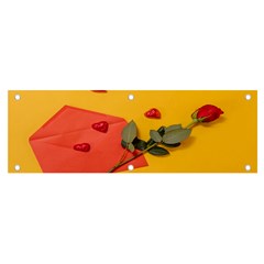 Valentine Day Heart Flower Gift Banner And Sign 6  X 2  by artworkshop