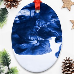 Moving Water And Ink Ornament (oval) by artworkshop