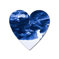 Moving Water And Ink Heart Magnet by artworkshop