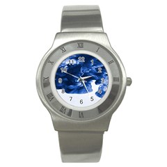 Moving Water And Ink Stainless Steel Watch by artworkshop