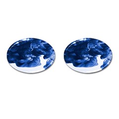 Moving Water And Ink Cufflinks (oval)