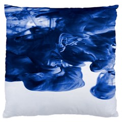 Moving Water And Ink Large Premium Plush Fleece Cushion Case (one Side) by artworkshop