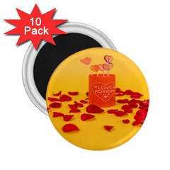 Valentine Day Heart Love Potion 2 25  Magnets (10 Pack)  by artworkshop