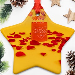 Valentine Day Heart Love Potion Ornament (star) by artworkshop