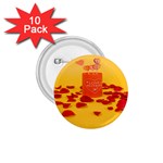 Valentine Day Heart Love Potion 1.75  Buttons (10 pack) Front