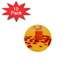 Valentine Day Heart Love Potion 1  Mini Buttons (10 pack)  Front