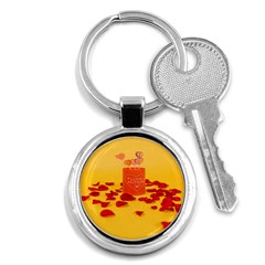 Valentine Day Heart Love Potion Key Chain (round) by artworkshop