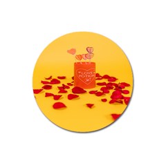 Valentine Day Heart Love Potion Magnet 3  (round) by artworkshop