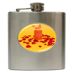 Valentine Day Heart Love Potion Hip Flask (6 Oz) by artworkshop