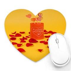 Valentine Day Heart Love Potion Heart Mousepad by artworkshop