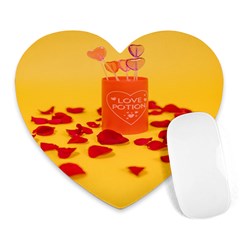 Valentine Day Heart Love Potion Heart Mousepad by artworkshop