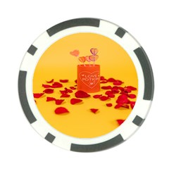 Valentine Day Heart Love Potion Poker Chip Card Guard by artworkshop