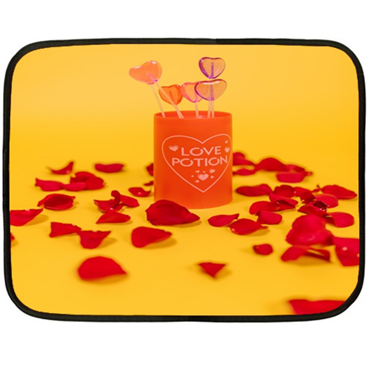 Valentine Day Heart Love Potion One Side Fleece Blanket (Mini)