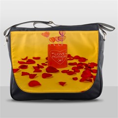 Valentine Day Heart Love Potion Messenger Bag by artworkshop