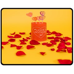 Valentine Day Heart Love Potion Fleece Blanket (medium) by artworkshop