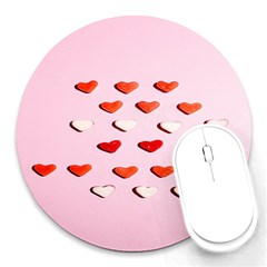 Lolly Candy  Valentine Day Round Mousepad by artworkshop