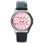 Lolly Candy  Valentine Day Round Metal Watch Front