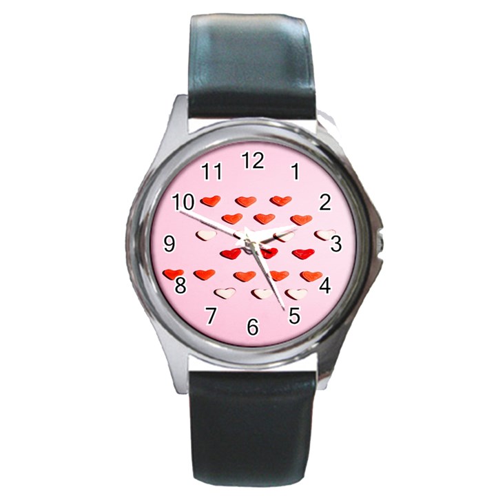 Lolly Candy  Valentine Day Round Metal Watch