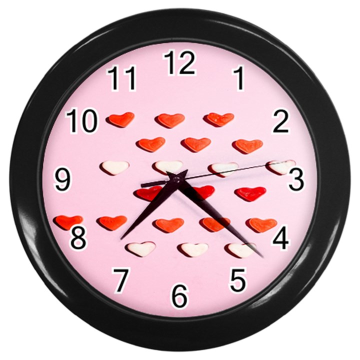 Lolly Candy  Valentine Day Wall Clock (Black)