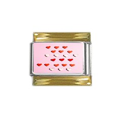 Lolly Candy  Valentine Day Gold Trim Italian Charm (9mm) by artworkshop