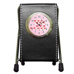 Lolly Candy  Valentine Day Pen Holder Desk Clock by artworkshop