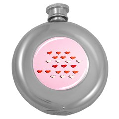 Lolly Candy  Valentine Day Round Hip Flask (5 Oz) by artworkshop