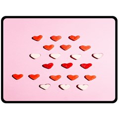 Lolly Candy  Valentine Day One Side Fleece Blanket (large) by artworkshop