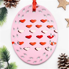 Lolly Candy  Valentine Day Ornament (oval Filigree) by artworkshop