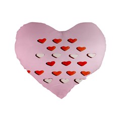 Lolly Candy  Valentine Day Standard 16  Premium Flano Heart Shape Cushions by artworkshop