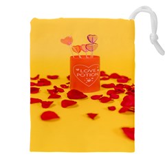 Valentine Day Heart Love Potion Drawstring Pouch (5xl) by artworkshop