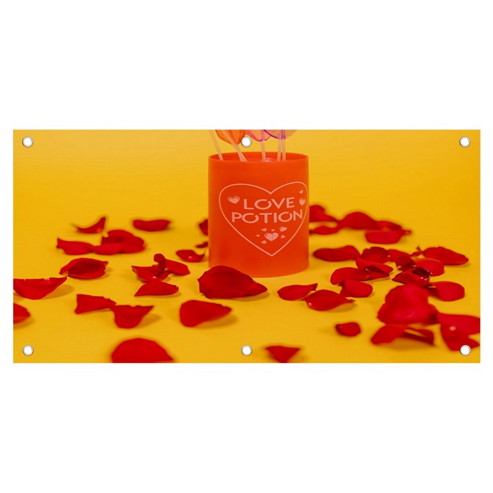 Valentine Day Heart Love Potion Banner and Sign 4  x 2 