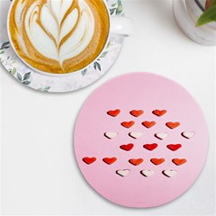 Lolly Candy  Valentine Day Uv Print Round Tile Coaster by artworkshop