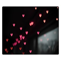 Love Valentine s Day One Side Premium Plush Fleece Blanket (small)