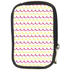 Pattern Waves Compact Camera Leather Case by artworkshop