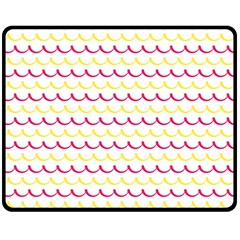 Pattern Waves One Side Fleece Blanket (medium) by artworkshop