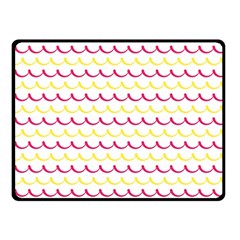 Pattern Waves One Side Fleece Blanket (small) by artworkshop