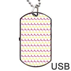 Pattern Waves Dog Tag USB Flash (One Side)