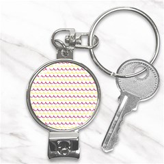 Pattern Waves Nail Clippers Key Chain by artworkshop