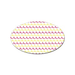 Pattern Waves Sticker Oval (100 Pack) by artworkshop