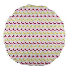 Pattern Waves Large 18  Premium Round Cushions