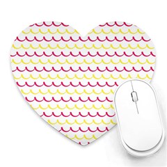 Pattern Waves Heart Mousepad by artworkshop