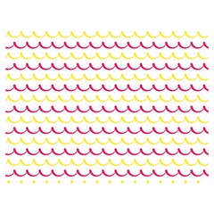 Pattern Waves One Side Premium Plush Fleece Blanket (extra Small) by artworkshop