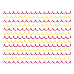 Pattern Waves One Side Premium Plush Fleece Blanket (large) by artworkshop