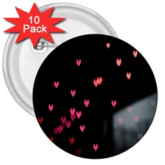 Love Valentine s Day 3  Buttons (10 Pack)  by artworkshop