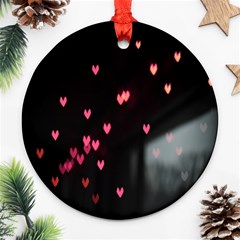 Love Valentine s Day Round Ornament (two Sides) by artworkshop